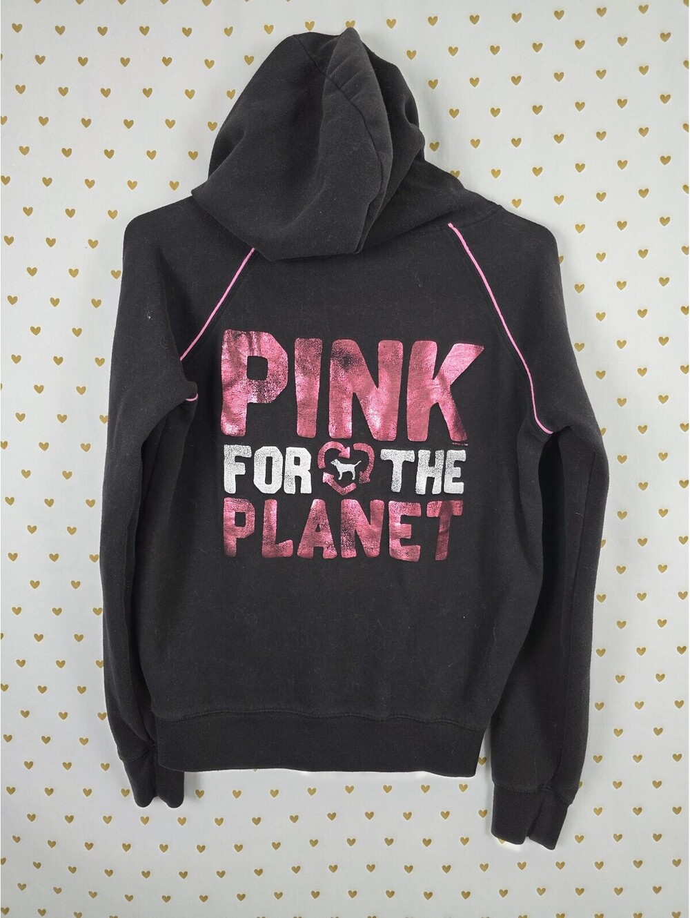 Victorias Secret Pink Vintage Y2k For the Planet recycle Hoodie Jacket XS